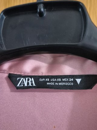 Vestido Zara Raso Rosa