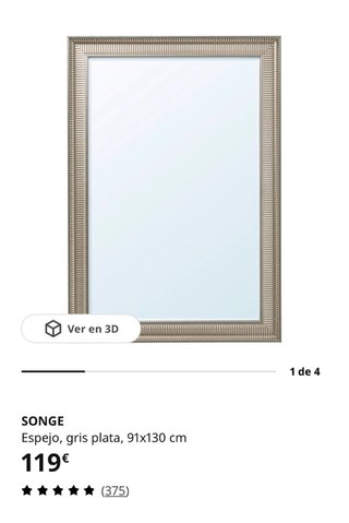 Espejo plateado Songe