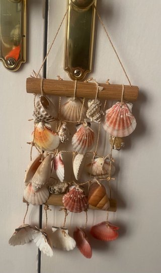 Campana de viento conchas naturales