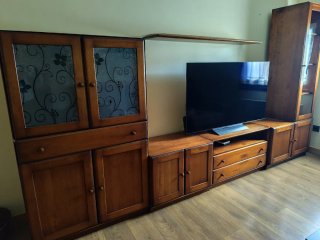 Mueble salón madera maciza rústico