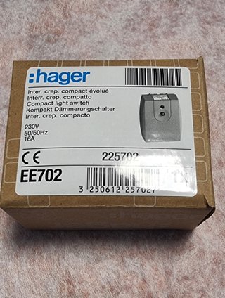 Hager EE702 Interruptor Crepuscular exteriores.