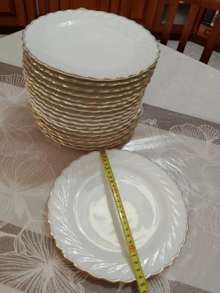 Servizio Piatti Bavaria Porcellana Oro Bianco