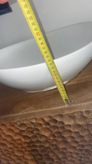 Lavabo moderno sobre encimera porcelana blanco