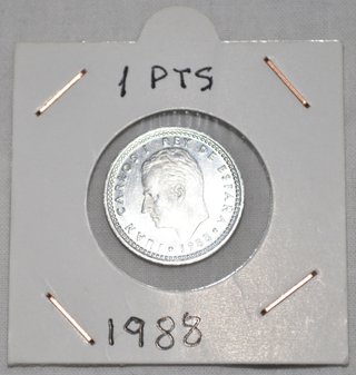 6 Monedas 1 pts J.C. 1983-1987 S/C