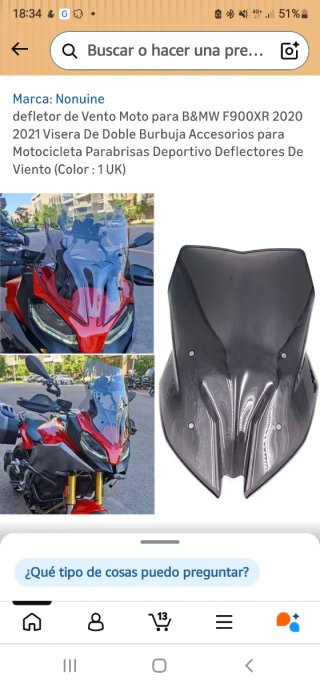 Pantalla BMW F900XR 2020-2021 Negra