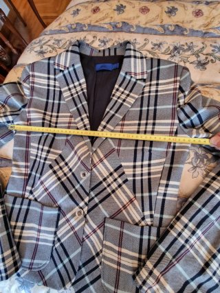 Traje Mango cuadros azules