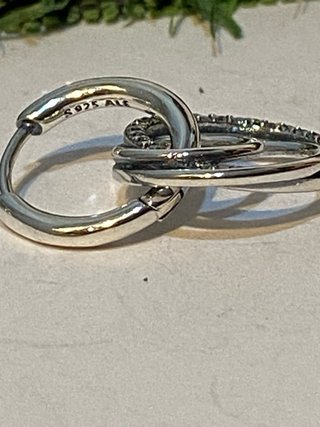 Pendientes Pandora Aro Doble Circonitas