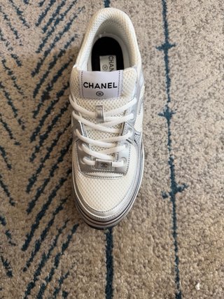 Scarpe Chanel Uomo Argento/Bianco