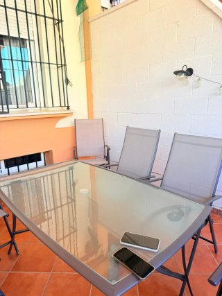 Mesa y 4 Sillas Exterior Acero Gris