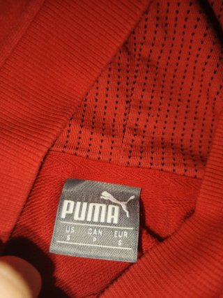 Sudadera Puma Roja con Logo Azul