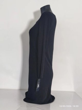 Tubino nero brillantinato maniche lunghe
