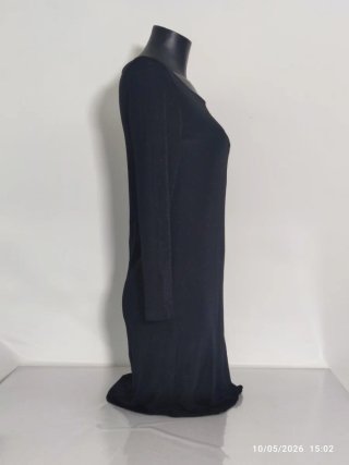 Tubino nero brillantinato maniche lunghe
