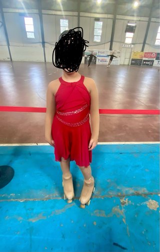 Maillot patinaje/rítmica/baile rojo