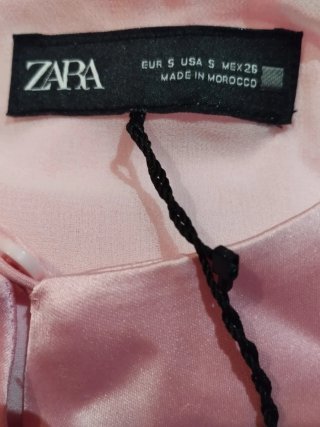 Vestido Zara Rosa Talla S