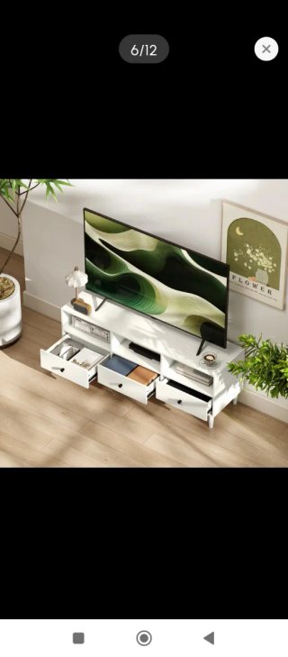 Mueble TV blanco madera