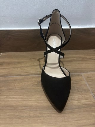 Zapatos de tacón pico antelina