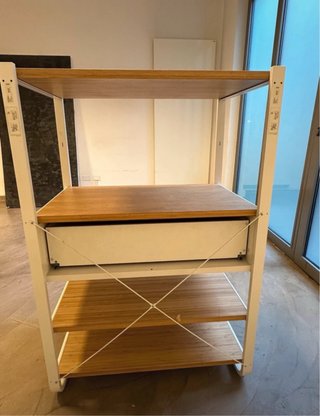 Scaffale cucina legno e metallo