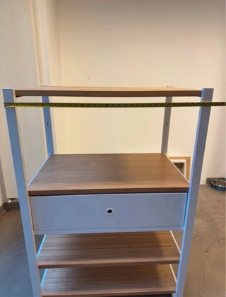 Scaffale cucina legno e metallo