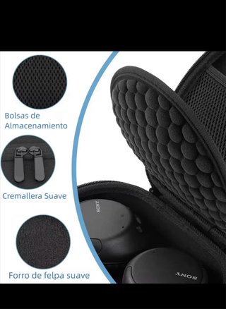 Funda para cascos Sony negra