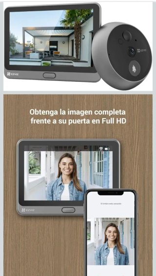 Mirilla Digital EZVIZ FHD CON PANTALLA COMO NUEVA