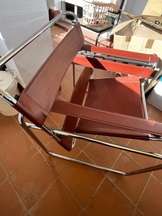 Silla Wassily Marcel Breuer Bauhaus Marrón