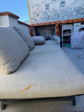 Sofá exterior convertible en tumbona
