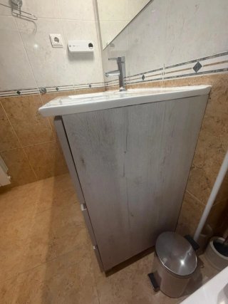 Mueble de baño madera y metal
