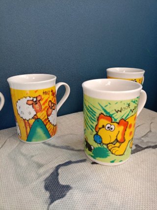 Taza cerámica gato divertido