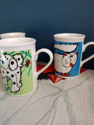 Taza cerámica gato divertido