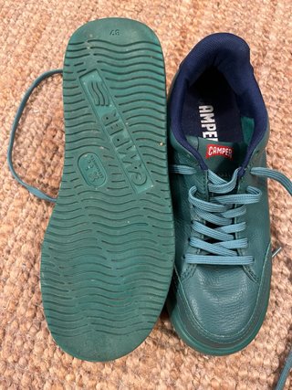 Camper Zapatillas Piel Mujer Verde/Azul