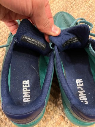 Camper Zapatillas Piel Mujer Verde/Azul