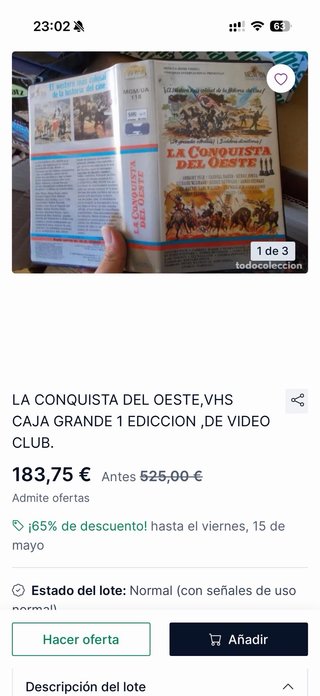 Película VHS La Conquista del Oeste