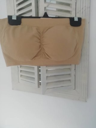 Sujetador Bandeau Beige Sin Usar