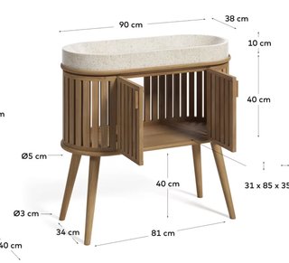 Mueble de baño Rokia madera