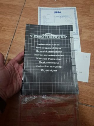 Manuales oficiales Advertencia de plástico SEGA