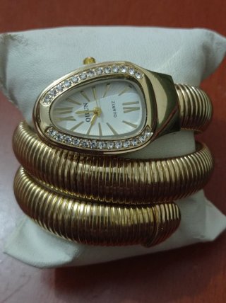Reloj QILUN Dorado con Pulsera Acero inoxidable