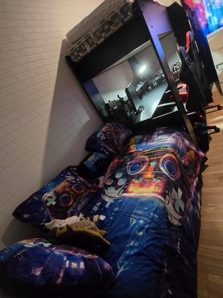 Muebles Habitación Gamer Negra y Roja