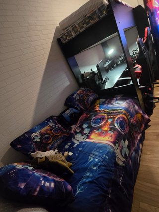 Muebles Habitación Gamer Negra y Roja