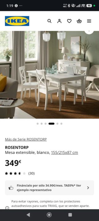 Mesa Comedor Cristal y Madera Ikea