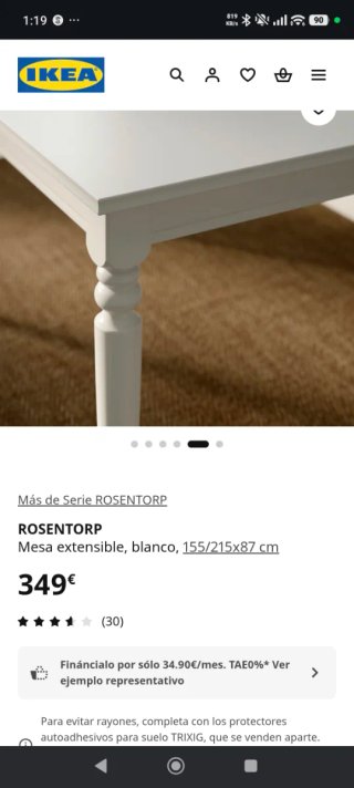 Mesa Comedor Cristal y Madera Ikea