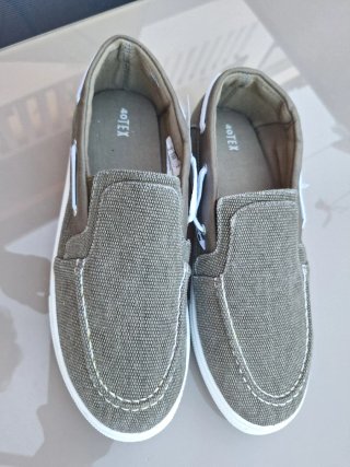 Zapatillas lona hombre verde oliva