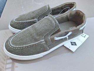 Zapatillas lona hombre verde oliva