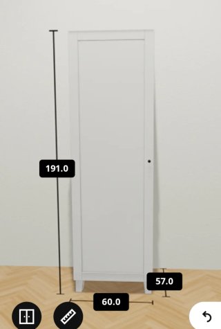 Armario Blanco Ikea Platsa 60x191