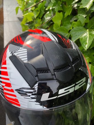 Casco Moto LS2 FF352 Negro Rojo