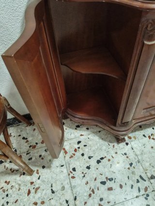Mueble de entrada madera y mármol