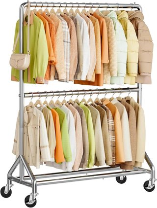 Estante Ropa Industrial con Ruedas