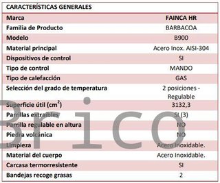 Barbacoa Gas Serie 500 - B900