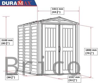 Caseta PVC Yardmate Plus 249x161x210 cm - Duramax
