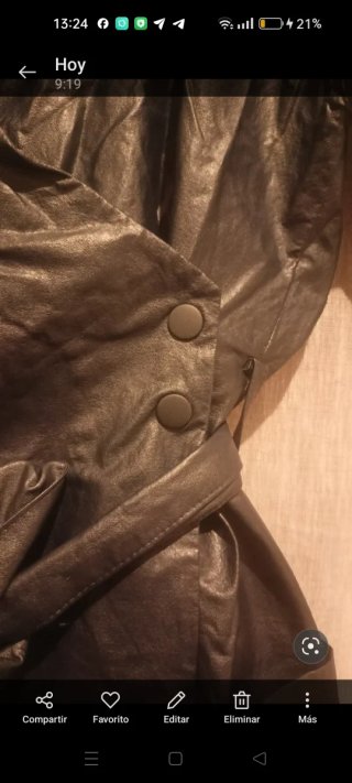 Vestido Piel Polipiel Massimo Dutti Azul