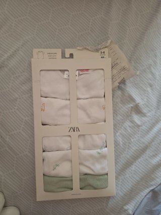 Pack 5 Bodis Zara Manga Corta 3-6 Meses